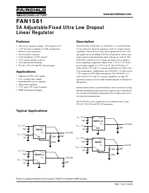 FAN1581 Datasheet PDF Fairchild Semiconductor
