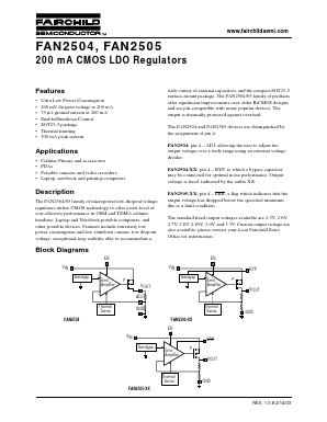 FAN2504S25X Datasheet PDF Fairchild Semiconductor