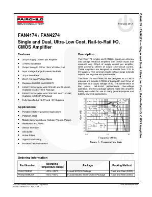 FAN4274IMU8X Datasheet PDF Fairchild Semiconductor