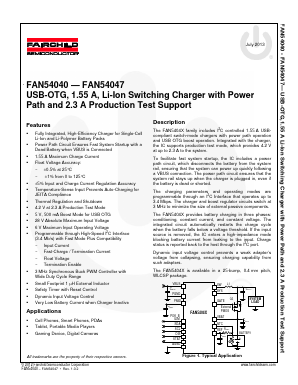 FAN54047UCX Datasheet PDF Fairchild Semiconductor