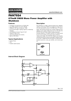 FAN7024 Datasheet PDF Fairchild Semiconductor