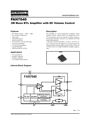 FAN7040M Datasheet PDF Fairchild Semiconductor