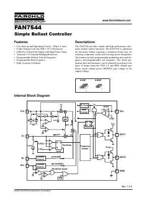 FAN7544N Datasheet PDF Fairchild Semiconductor