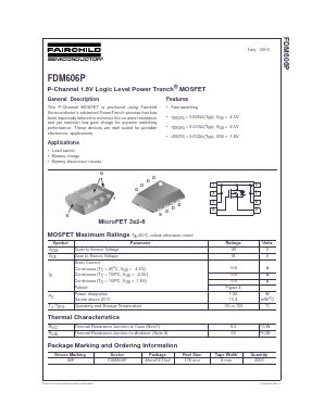 FDM606P Datasheet PDF Fairchild Semiconductor