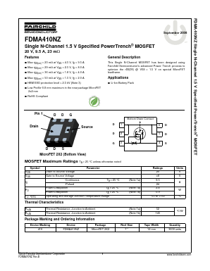 FDMA1024NZ Datasheet PDF Fairchild Semiconductor