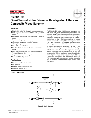 FMS6410BCSX Datasheet PDF Fairchild Semiconductor