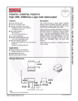 FOD0720R2 Datasheet PDF Fairchild Semiconductor