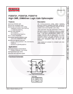 FOD0721 Datasheet PDF Fairchild Semiconductor