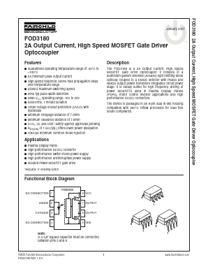 FOD3180TV Datasheet PDF Fairchild Semiconductor