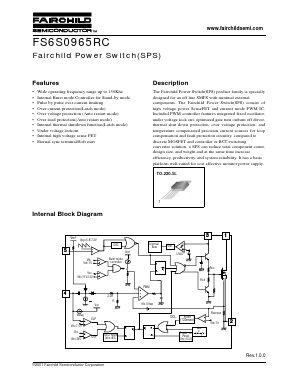 FS6S0965RC Datasheet PDF Fairchild Semiconductor
