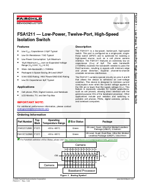 FSA1211 Datasheet PDF Fairchild Semiconductor