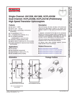 6N135SM Datasheet PDF Fairchild Semiconductor