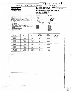 IRF131 Datasheet PDF Fairchild Semiconductor