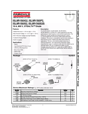 ISL9R1560S3ST Datasheet PDF Fairchild Semiconductor