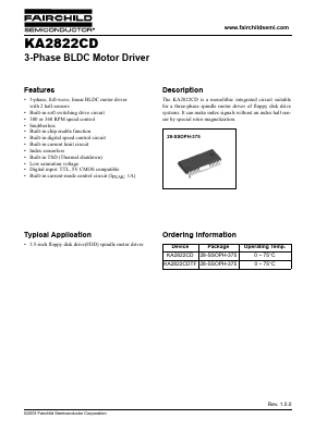 KA2822CD Datasheet PDF Fairchild Semiconductor