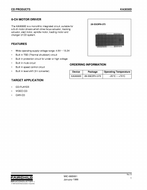 KA3030 Datasheet PDF Fairchild Semiconductor