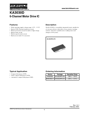 KA3030 Datasheet PDF Fairchild Semiconductor
