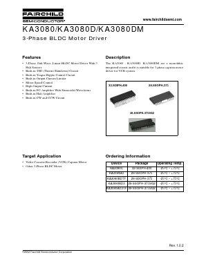 KA3080BD3 Datasheet PDF Fairchild Semiconductor
