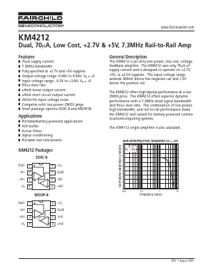KM4212IM8TR3 Datasheet PDF Fairchild Semiconductor