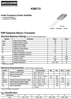 KSB772R Datasheet PDF Fairchild Semiconductor
