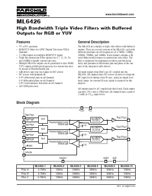 ML6426-15 Datasheet PDF Fairchild Semiconductor