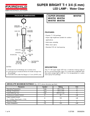 MV8705 Datasheet PDF Fairchild Semiconductor