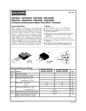 NDB408A Datasheet PDF Fairchild Semiconductor