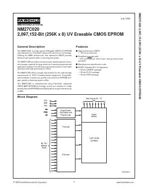 NM27C020Q120 Datasheet PDF Fairchild Semiconductor