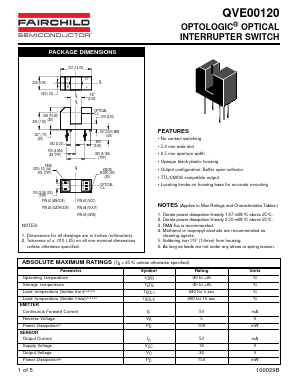 QVE00120 Datasheet PDF Fairchild Semiconductor