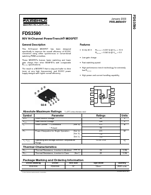 FDS3590 Datasheet PDF Fairchild Semiconductor