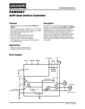 FAN5067 Datasheet PDF Fairchild Semiconductor