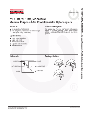 MOC8100SR2M Datasheet PDF Fairchild Semiconductor