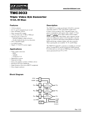TMC3033KRC30 Datasheet PDF Fairchild Semiconductor
