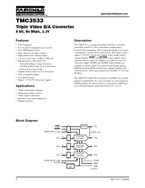 TMC3533KRC80 Datasheet PDF Fairchild Semiconductor