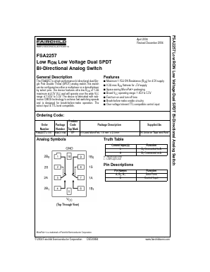 FSA2257 Datasheet PDF Fairchild Semiconductor
