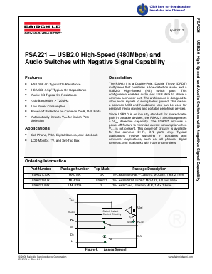 FSA221L10X Datasheet PDF Fairchild Semiconductor