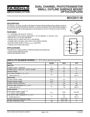 MOCD211R2-M Datasheet PDF Fairchild Semiconductor