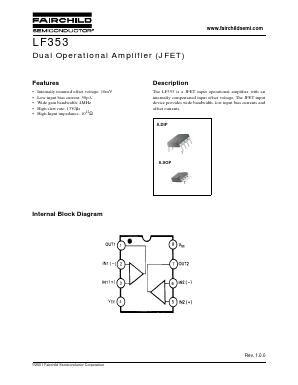LF353 Datasheet PDF Fairchild Semiconductor