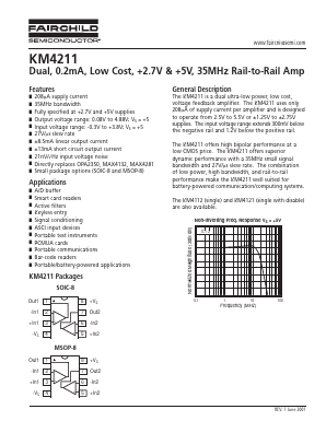 KM4211IM8TR3 Datasheet PDF Fairchild Semiconductor