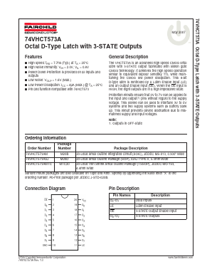 74VHCT573AMTC Datasheet PDF Fairchild Semiconductor
