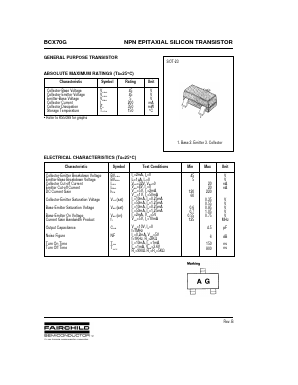 BCX70G Datasheet PDF Fairchild Semiconductor