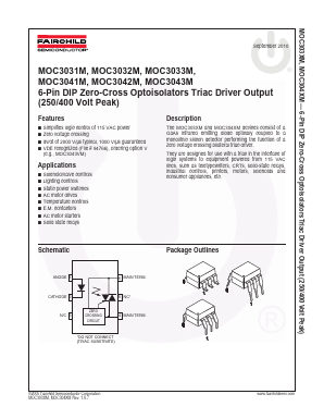 MOC3032SM Datasheet PDF Fairchild Semiconductor