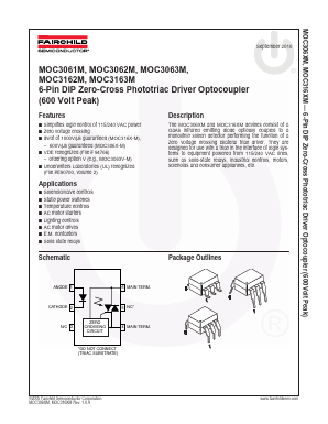 MOC3061FSR2VM Datasheet PDF Fairchild Semiconductor