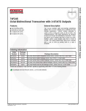 74F245MTC_Q Datasheet PDF Fairchild Semiconductor