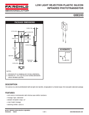 QSE243 Datasheet PDF Fairchild Semiconductor