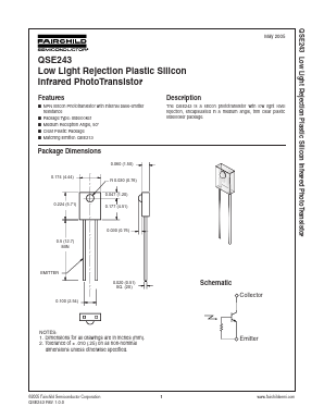 QSE243 Datasheet PDF Fairchild Semiconductor