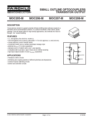 MOC208R2-M Datasheet PDF Fairchild Semiconductor