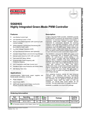 SG6846GLSY Datasheet PDF Fairchild Semiconductor