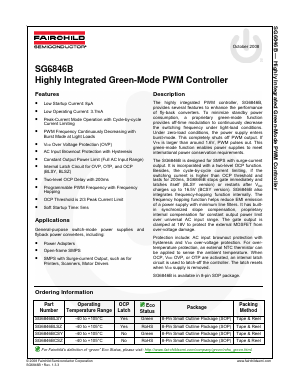 SG6846BCSZ Datasheet PDF Fairchild Semiconductor