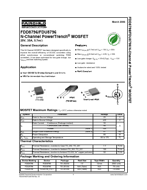 FDU8796_F071 Datasheet PDF Fairchild Semiconductor